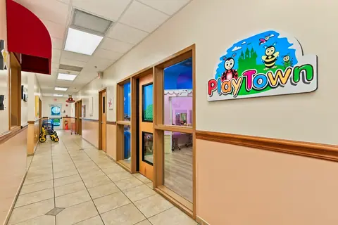 Hallway leading to the PlayTown pretend-play village